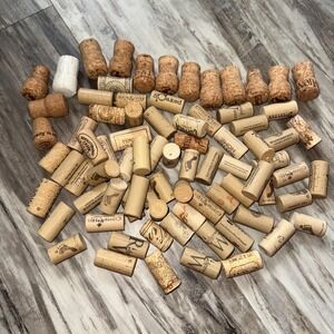 Wine Champagne Bottle Cork Corks Craft Lot 80 Assorted Recycle Upcycle Wedding